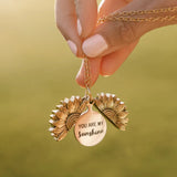 You Are My Sunshine Sunflower Necklace