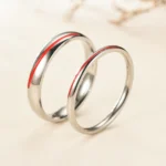 Par De Alianças Ajuastável Akai Ito - Fio Vermelho Do Amor - Imagem 4